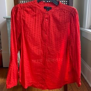 JCrew Women’s XS Clip dot long sleeve blouse